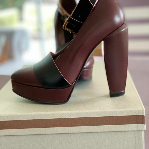 Marni brown ankle strap 5" heel pumps size 37 made in Italy - Picture 7 of 10